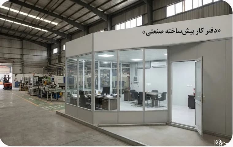 دفتر کار پیش‌ساخته صنعتی؛ راهکار سریع تجهیز فضاهای اداری در سوله و کارخانه