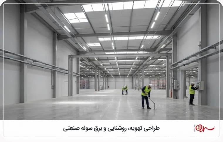 طراحی تهویه، روشنایی و برق سوله صنعتی؛ نکات پیش از ساخت