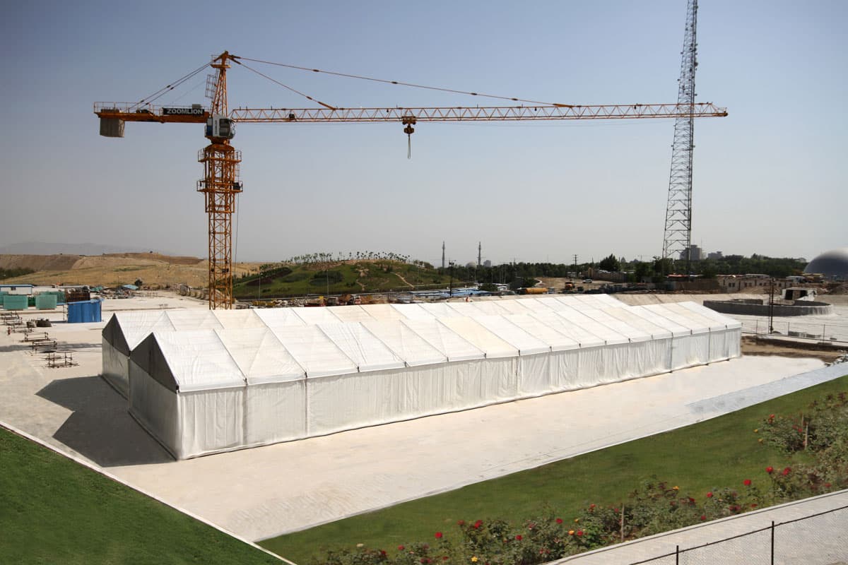 چادرهای آلومینیومی عرض 10 متر نمایشگاهی