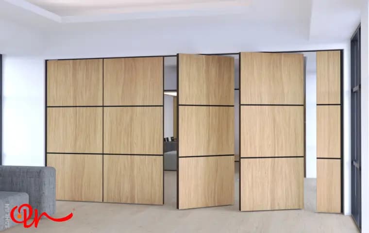 پارتیشن جمع شونده چوبی mdf سهلان کو