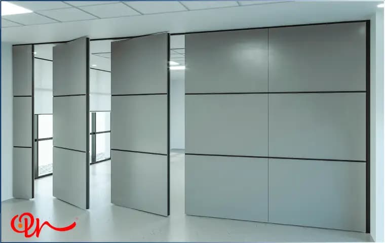 پارتیشن جمع شونده سفید صدفی